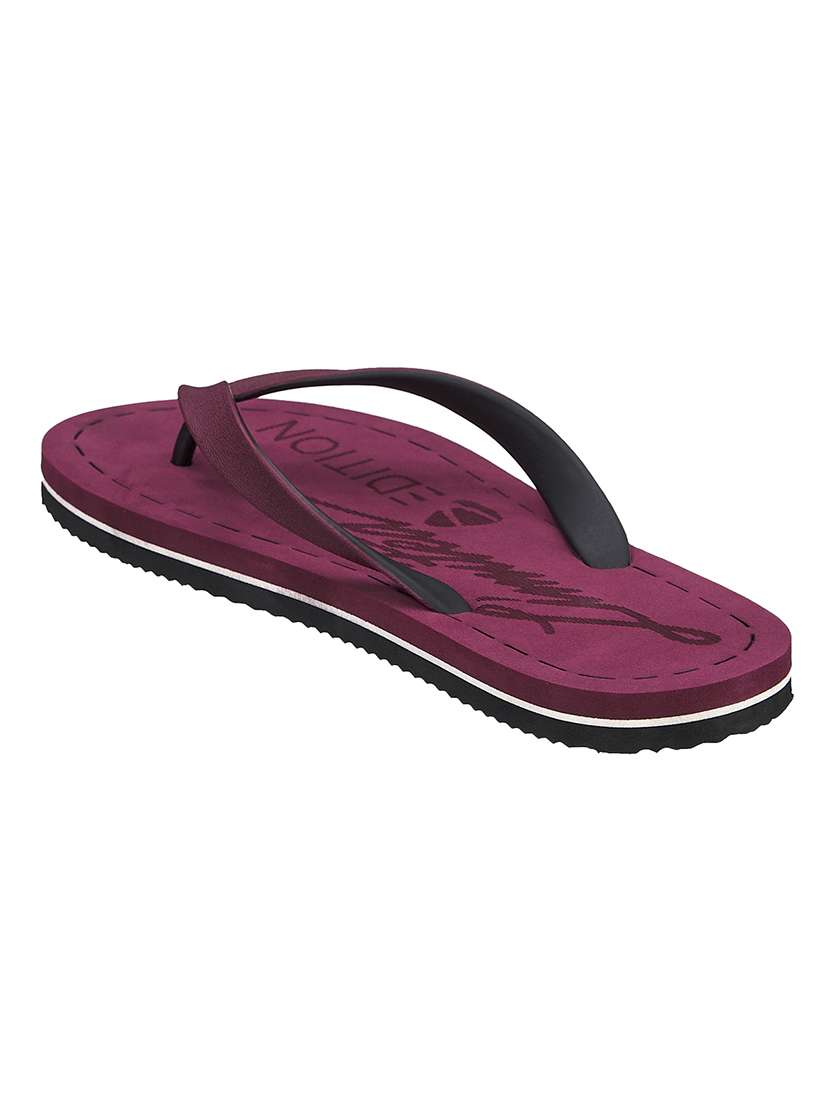mens maroon toe separator slipper - 18520186 -  Standard Image - 2
