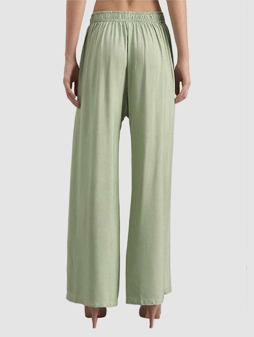 pack of 2 mid rise solid palazzo - 18520502 -  Standard Image - 2