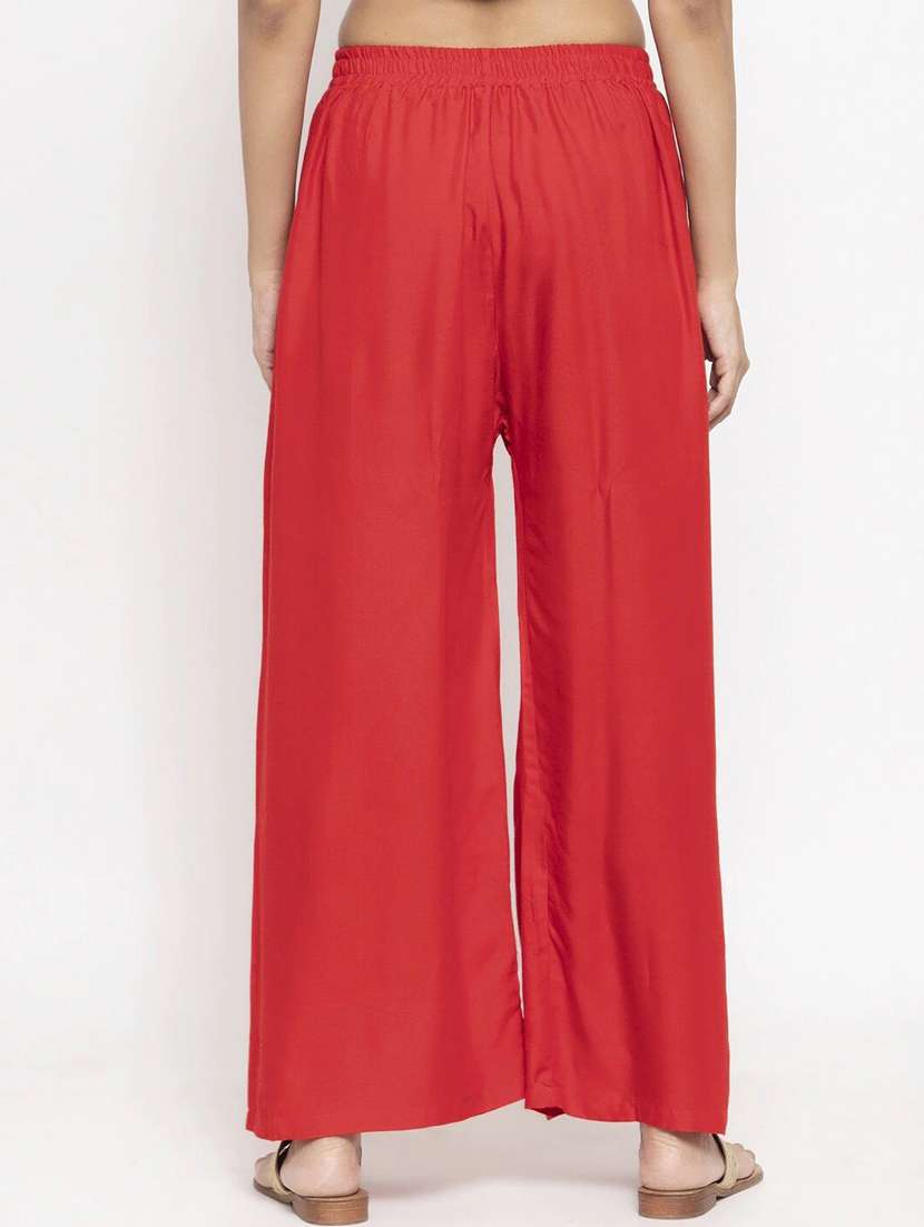 pack of 2 mid rise solid palazzo - 18520518 - Standard Image - 2