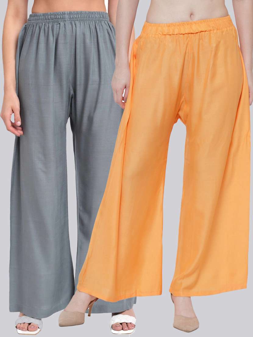 pack of 2 flared palazzos 