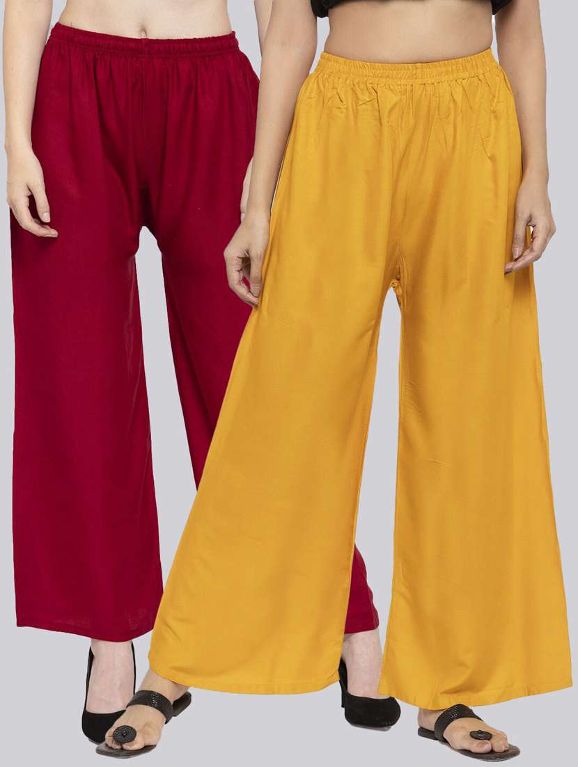 pack of 2 flared palazzos 