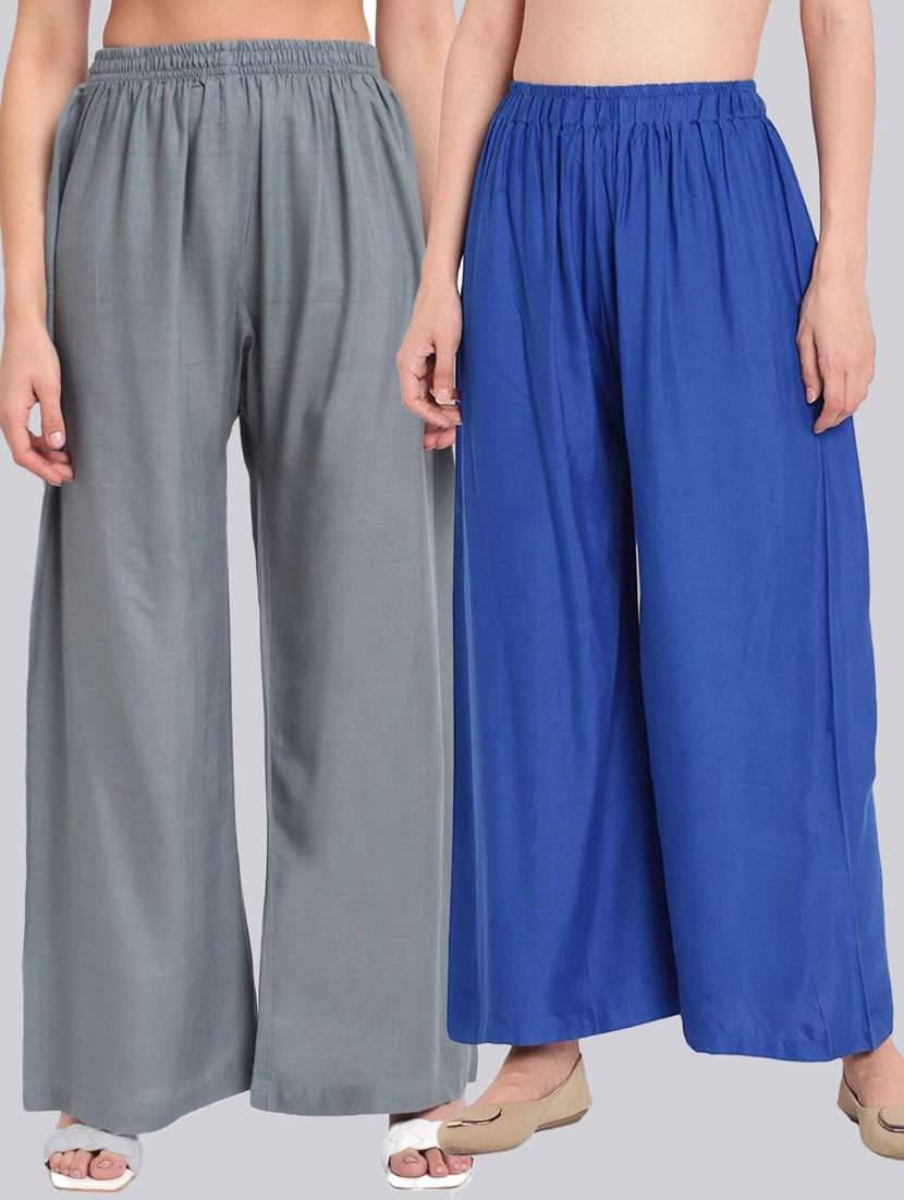 pack of 2 flared palazzos 