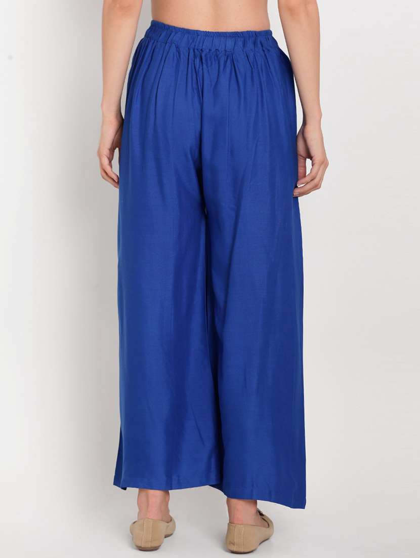 pack of 2 solid flared palazzo - 18520535 -  Standard Image - 2