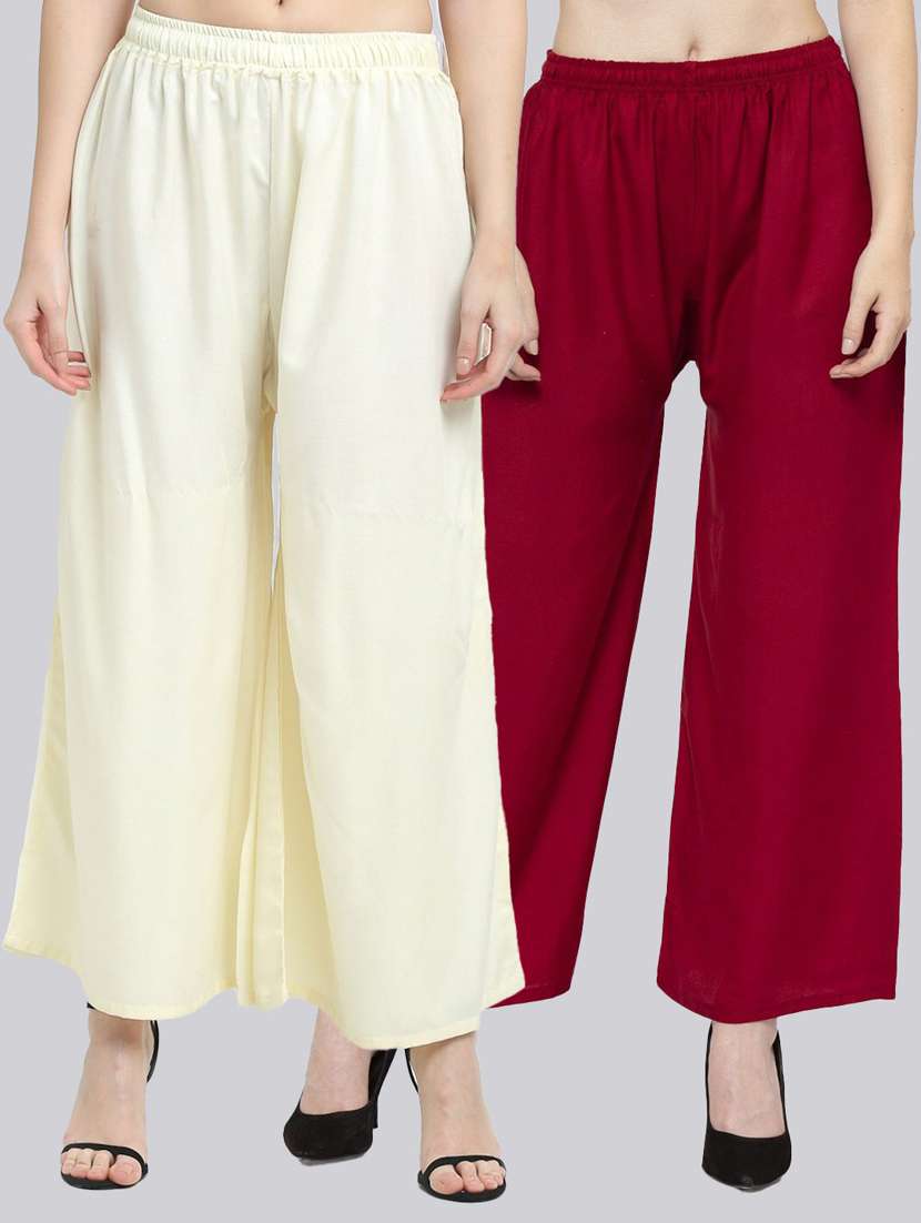 pack of 2 flared palazzos 
