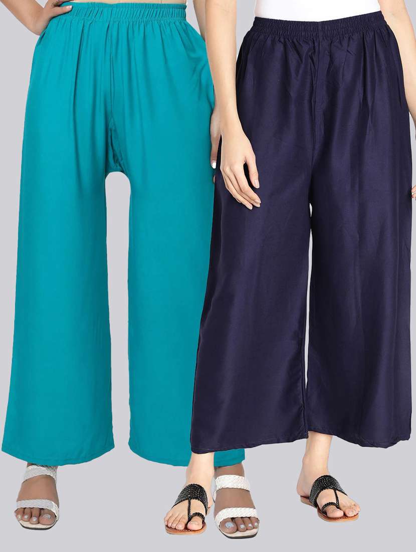 pack of 2 flared palazzos 