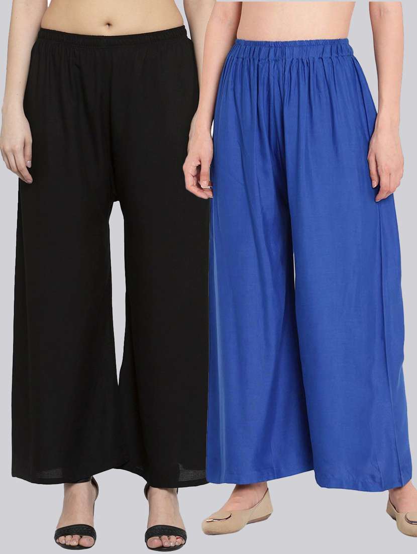 pack of 2 flared palazzos 