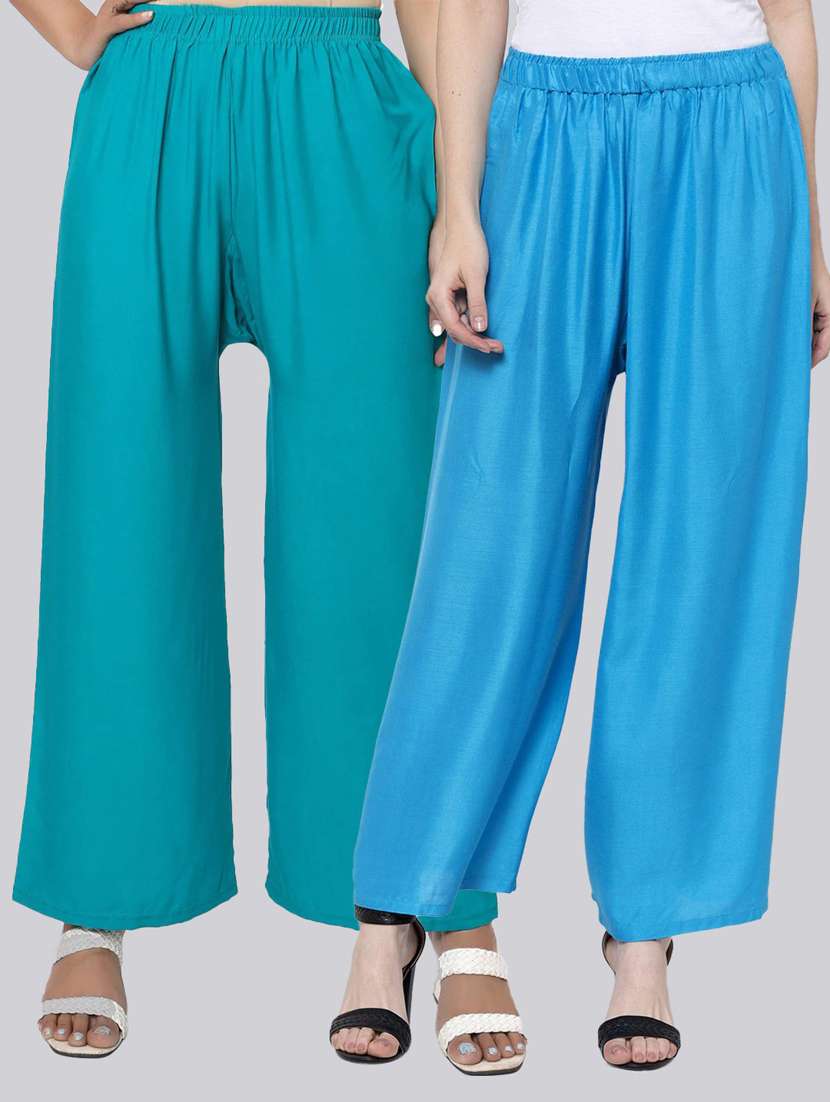 pack of 2 flared palazzos 