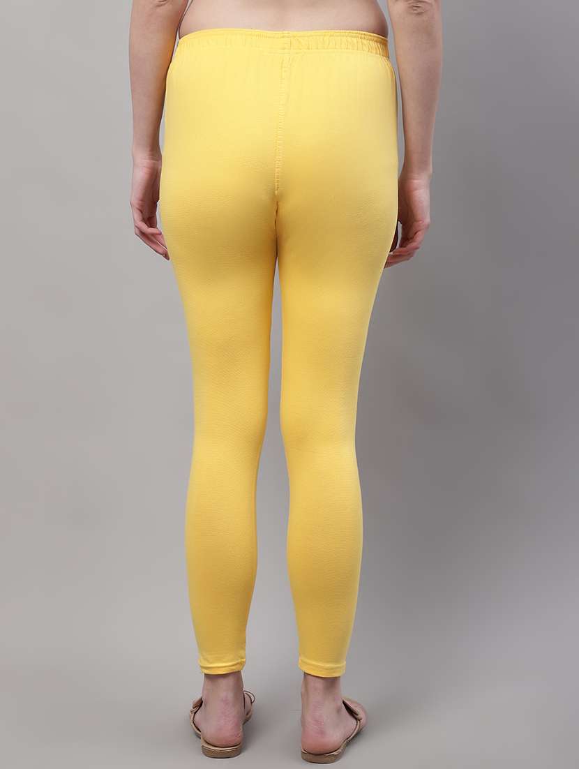 yellow solid full length legging - 18520611 -  Standard Image - 2