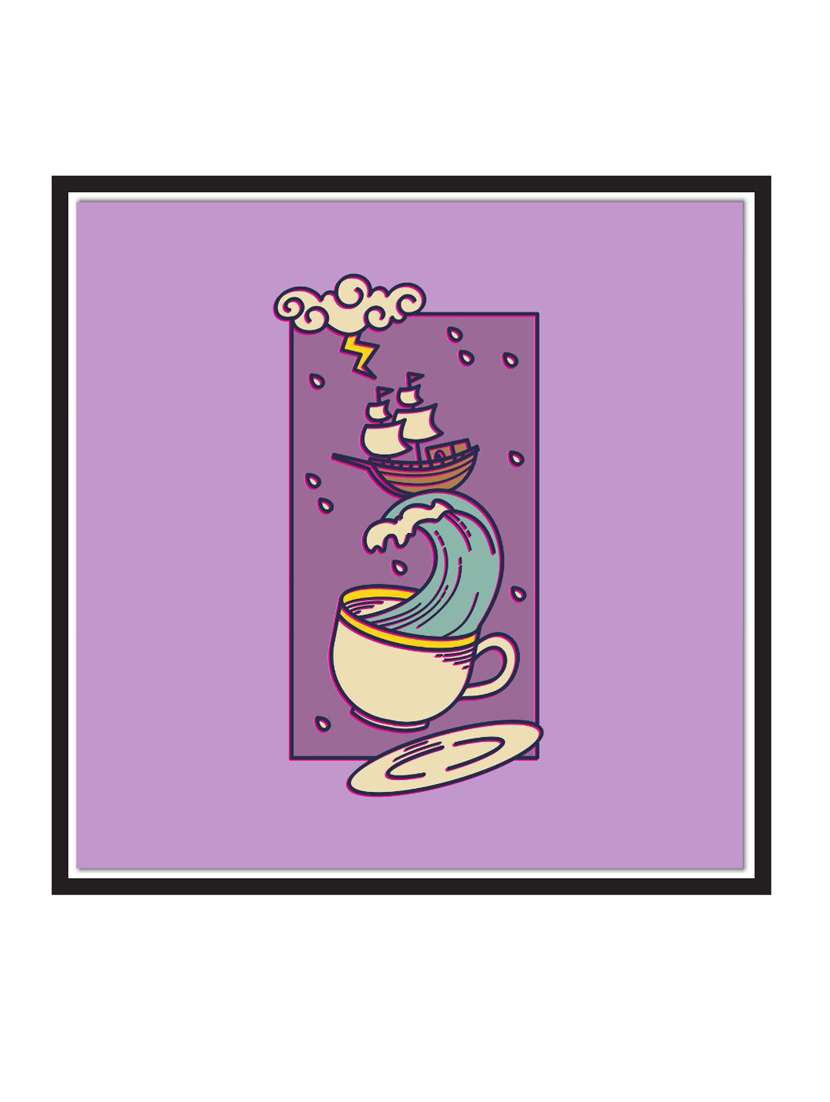 wall decal art prints on mdf board for decor (12x12 inches)  unframed & without glass