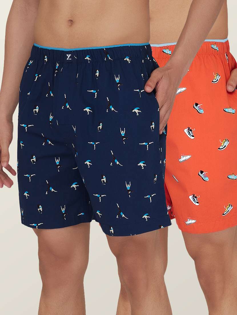 pack of 2 printed cotton boxer