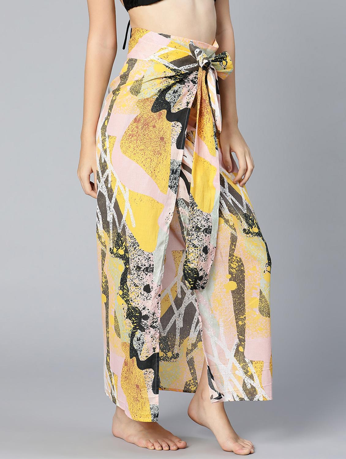 tie front abstract coverup - 18523593 - Standard Image - 2