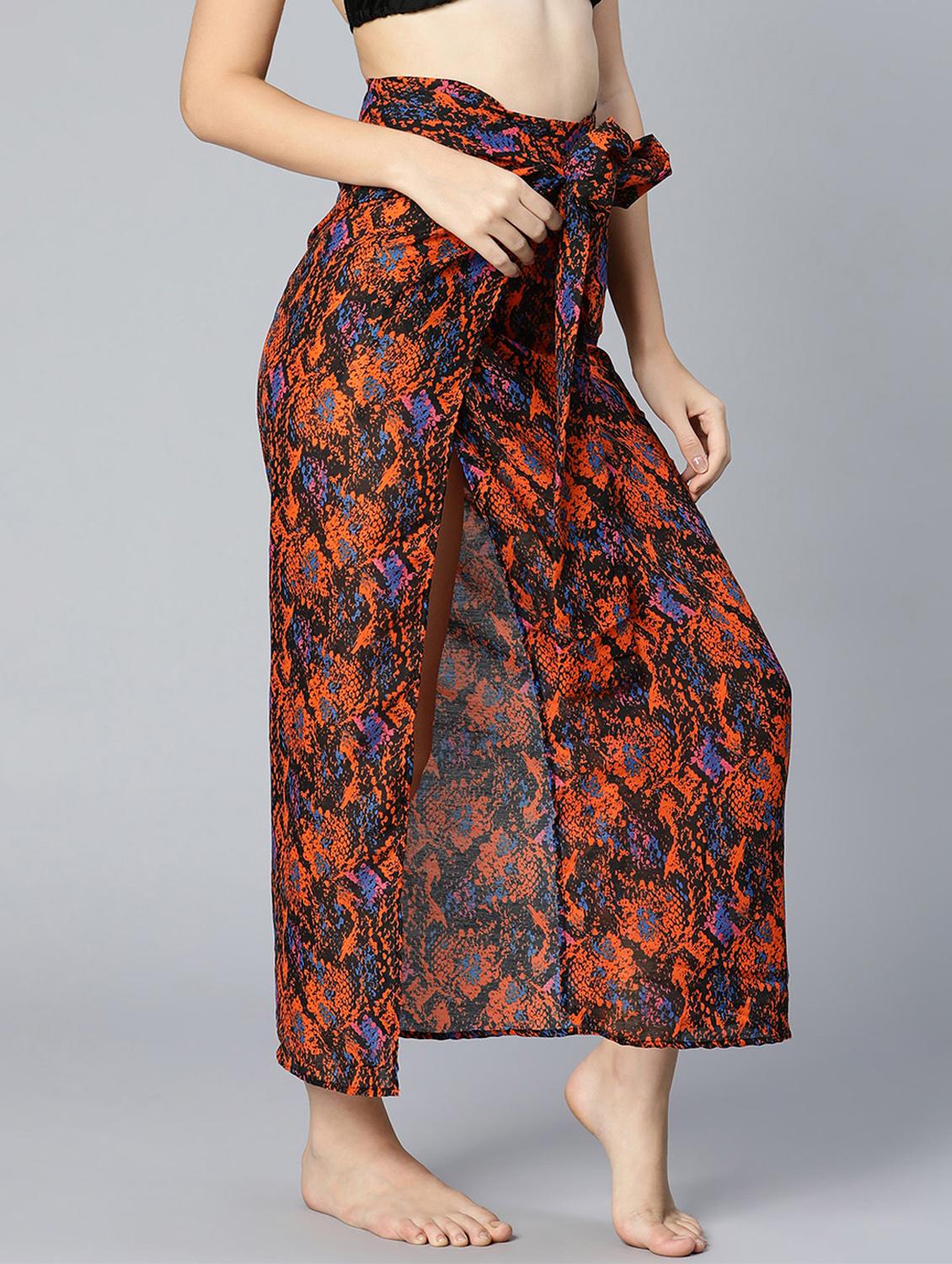 tie front abstract coverup - 18523594 - Standard Image - 2