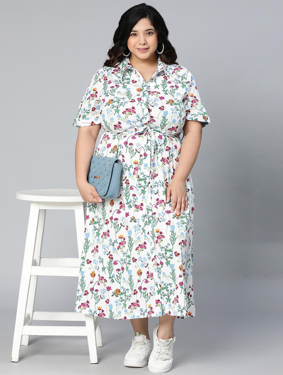 women's shirt floral dress - 18523645 - Zoom Image - 0