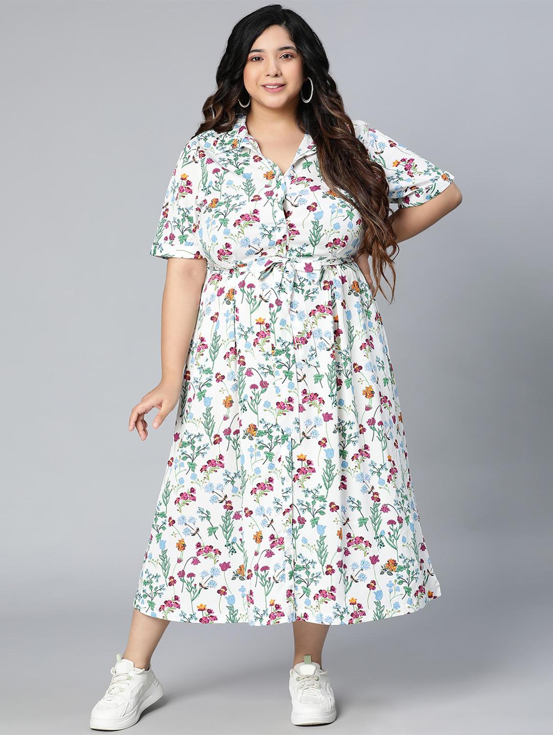 women's shirt floral dress - 18523645 - Standard Image - 2