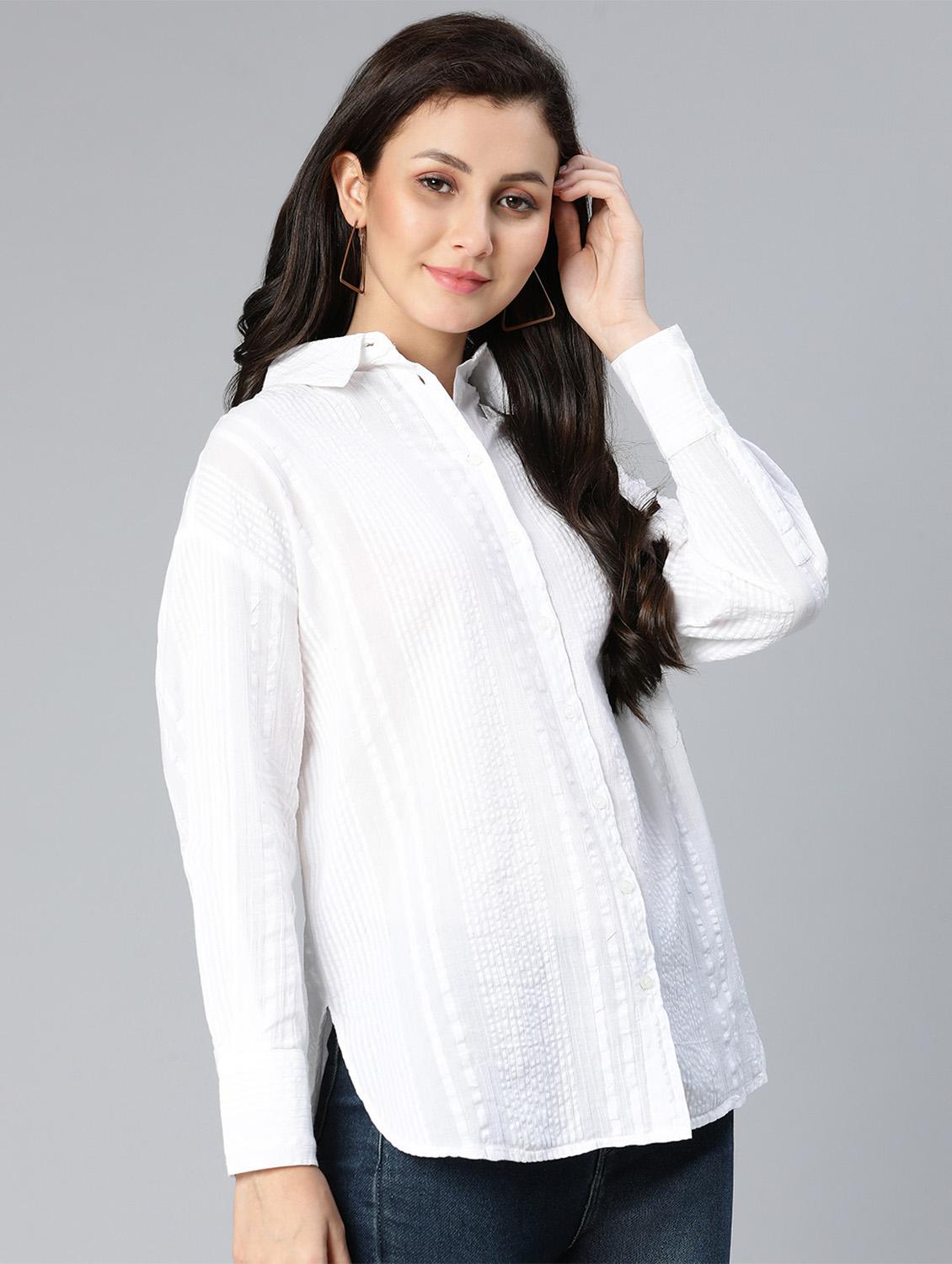 long sleeved striped regular shirt - 18523664 - Standard Image - 2