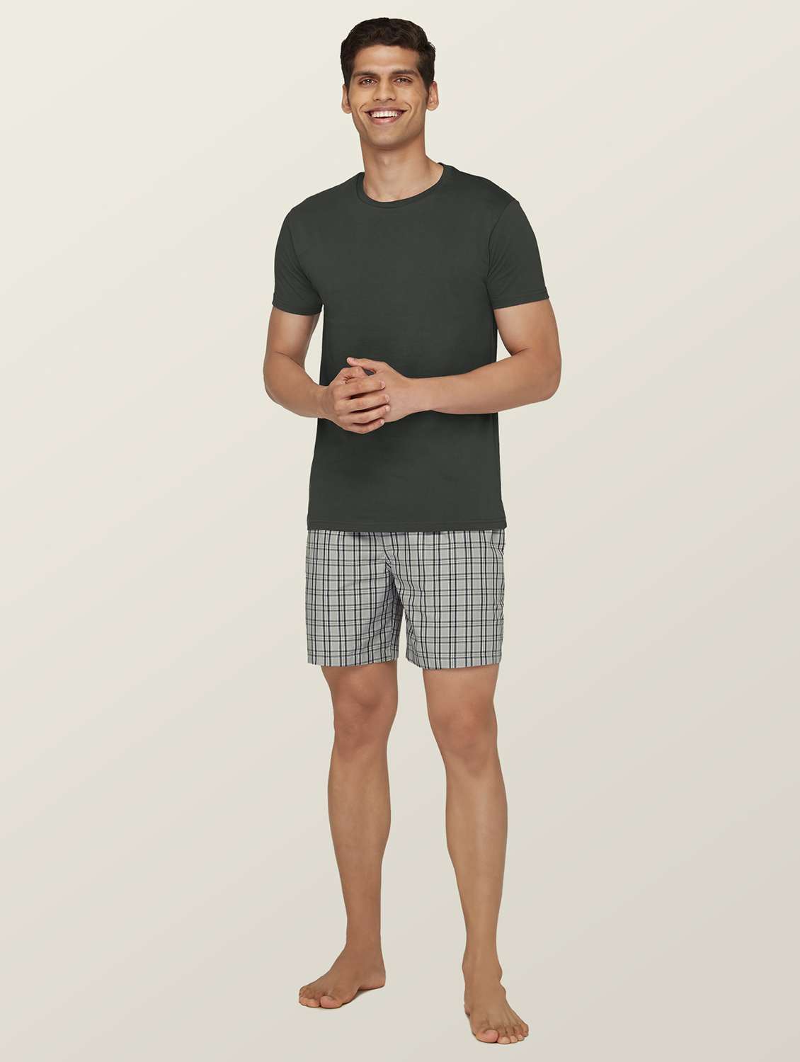 Pack Of 2 Checkered Cotton Boxer