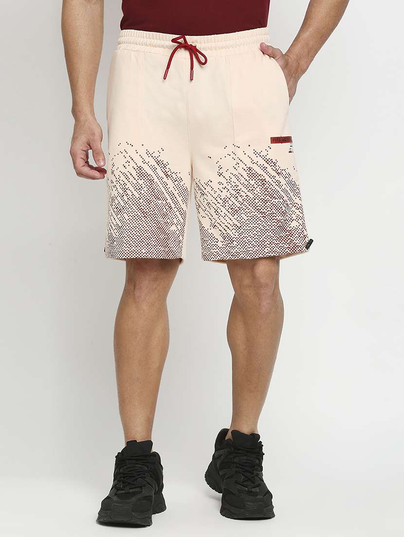 draw-string waist printed short