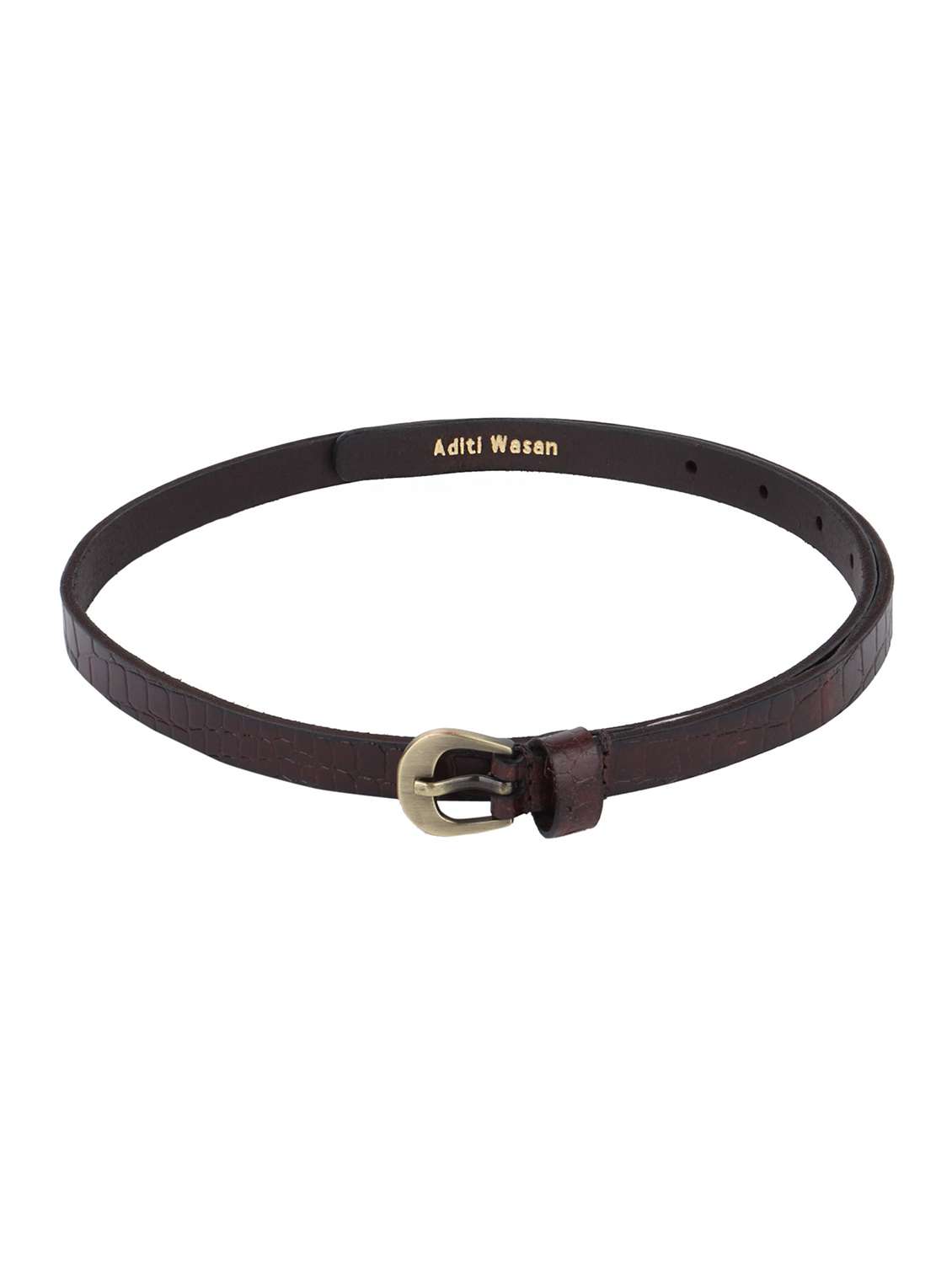 brown leather belt