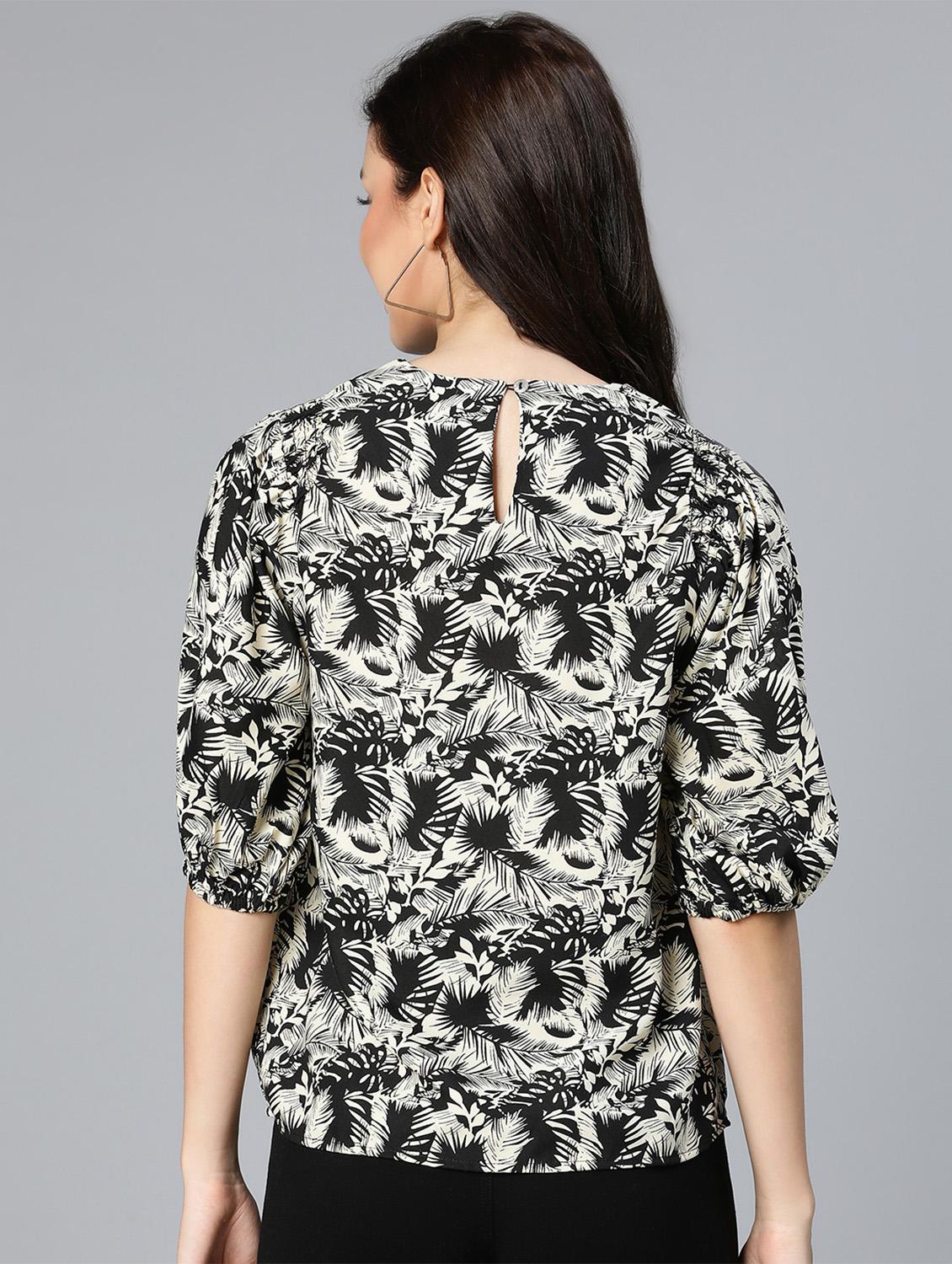 women's straight round neck top - 18524587 - Standard Image - 2