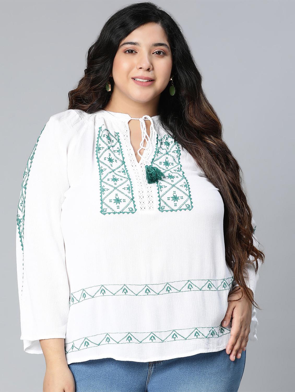 women's straight tie-up neck top - 18524597 -  Zoom Image - 0