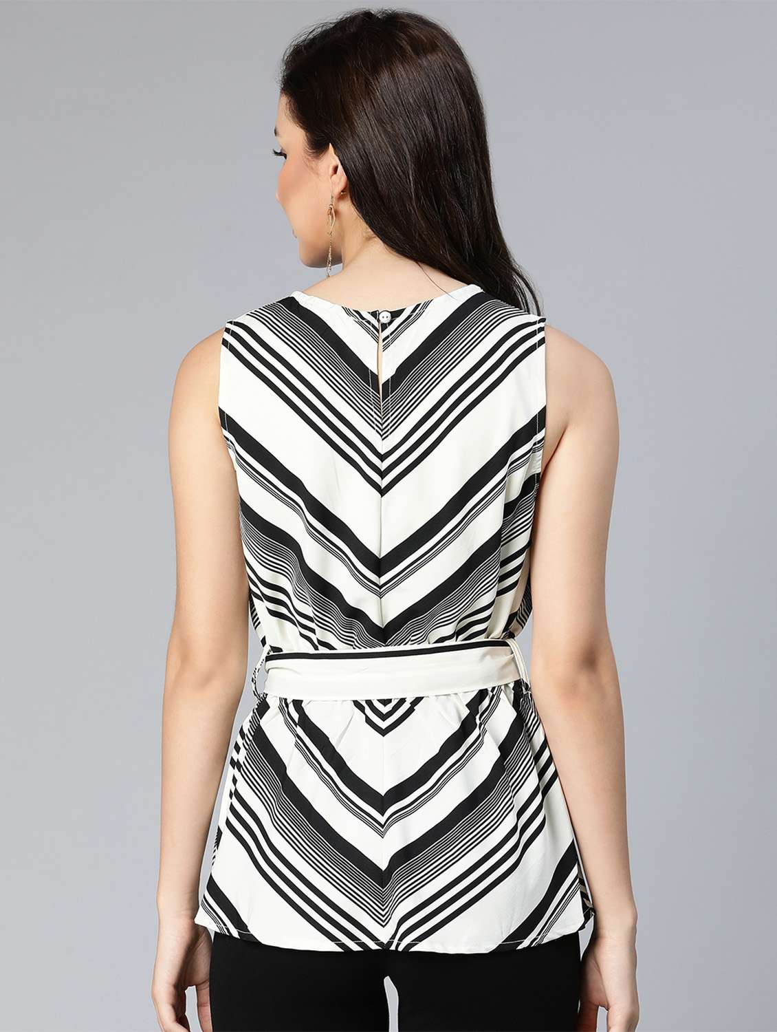 women's a line round neck top - 18524598 - Standard Image - 2