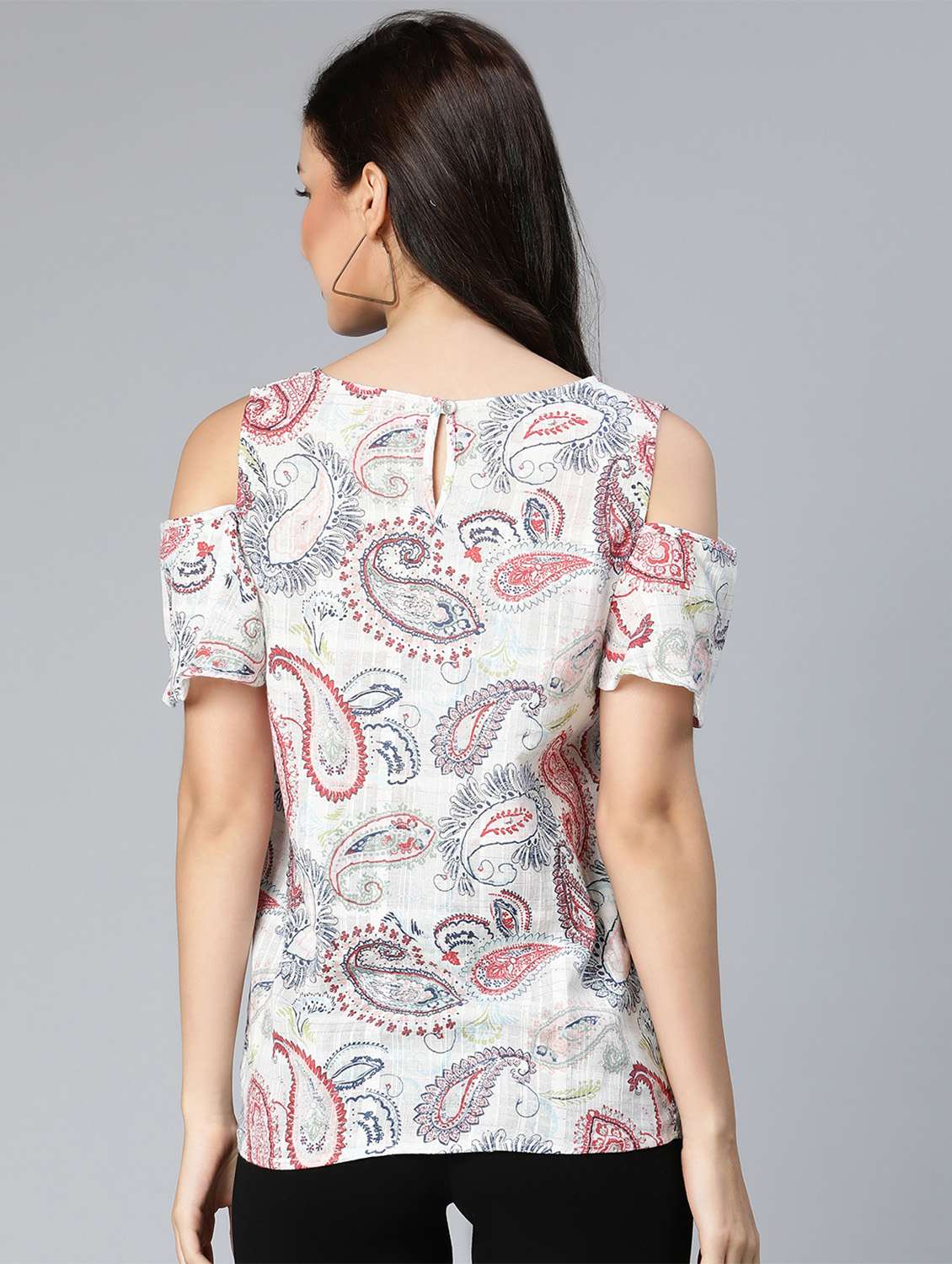 women's straight v neck top - 18524602 -  Standard Image - 2