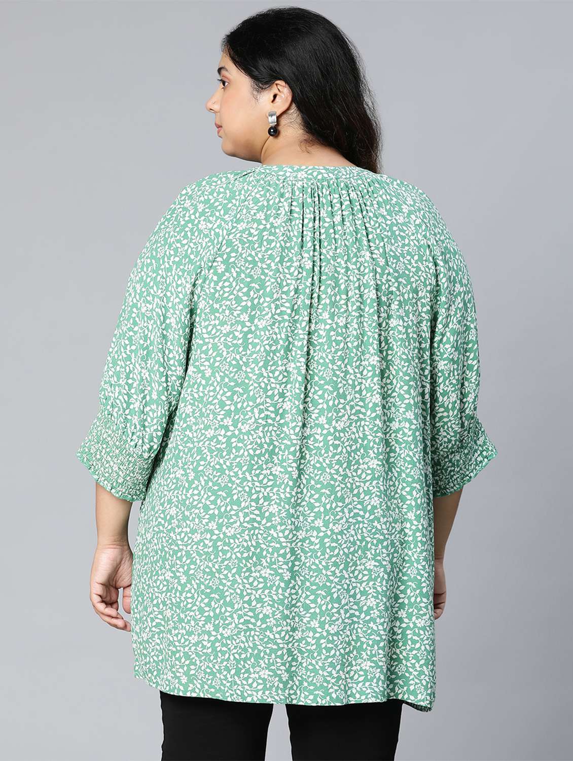 round neck floral regular tunic - 18524609 -  Standard Image - 2