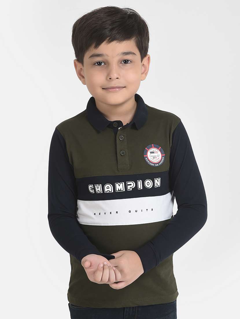 color block polo t-shirt 