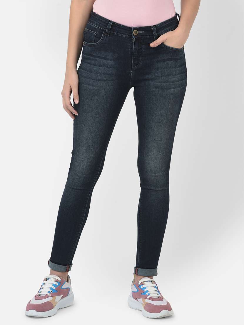 women's plain skinny fit jeans