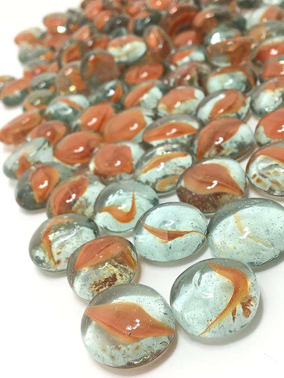 stone glossy finish decorative shiny glass pebbles