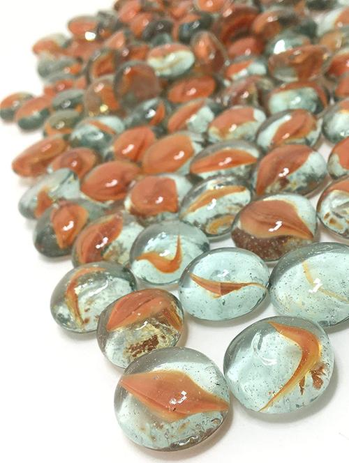 stone glossy finish decorative shiny glass pebbles - 18526614 - Standard Image - 0