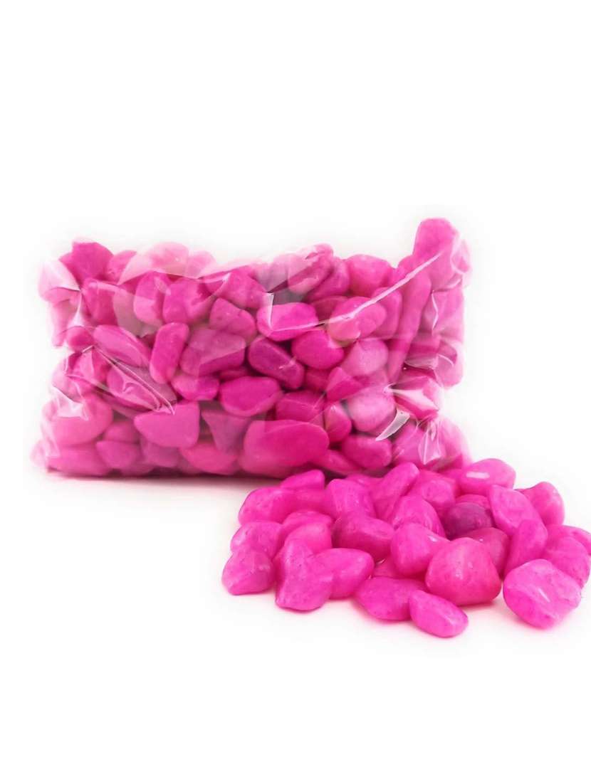 stone decorative aquarium and vase fillers pebbles for garden & home decor colour pink