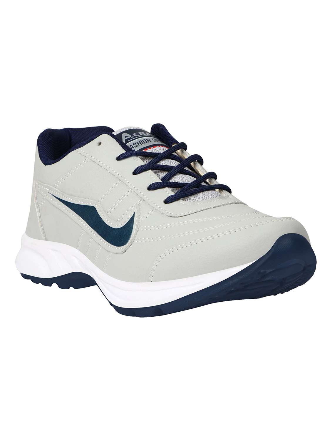 grey lace up sport shoes