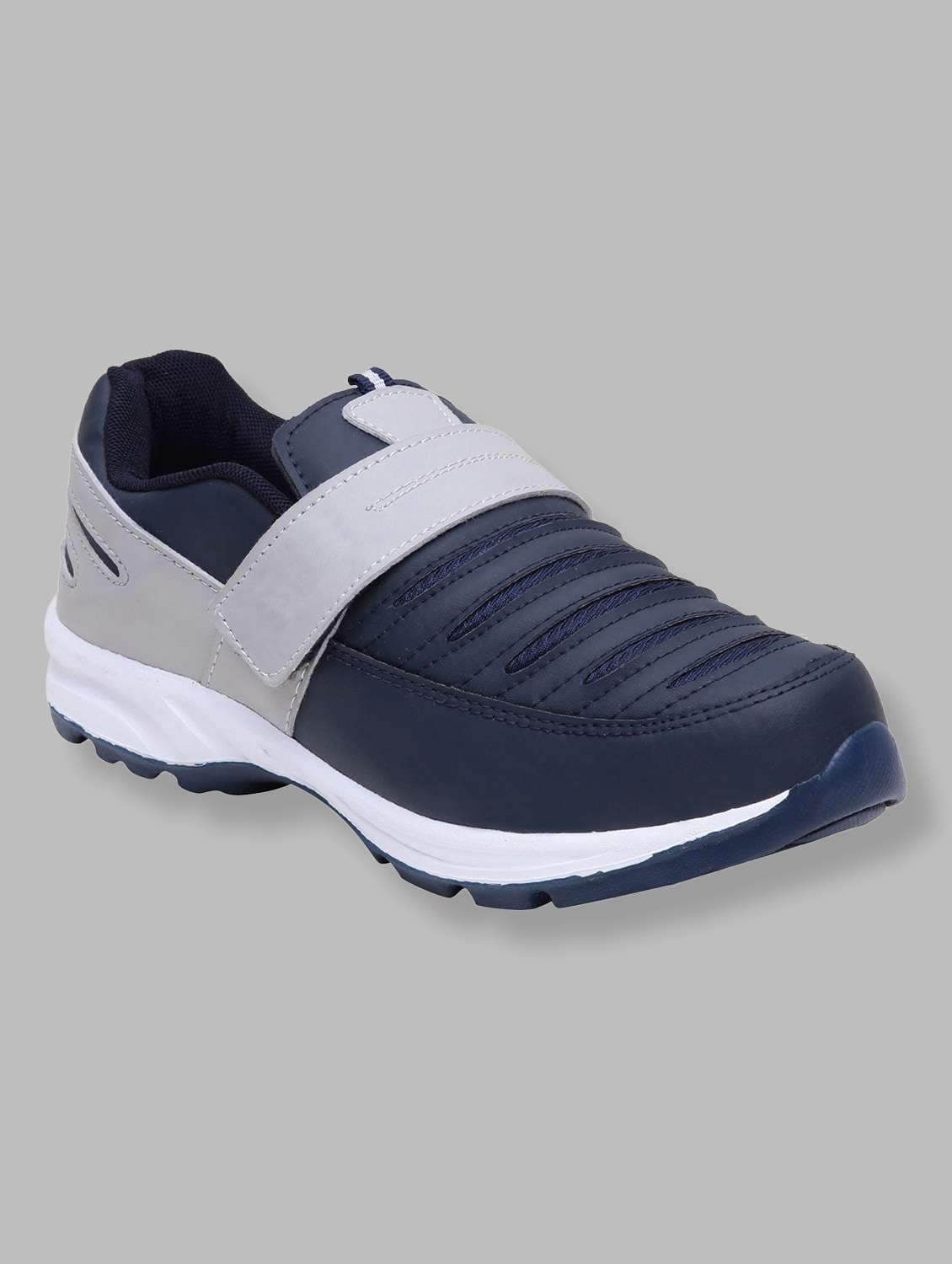 blue color block slip on sport shoe