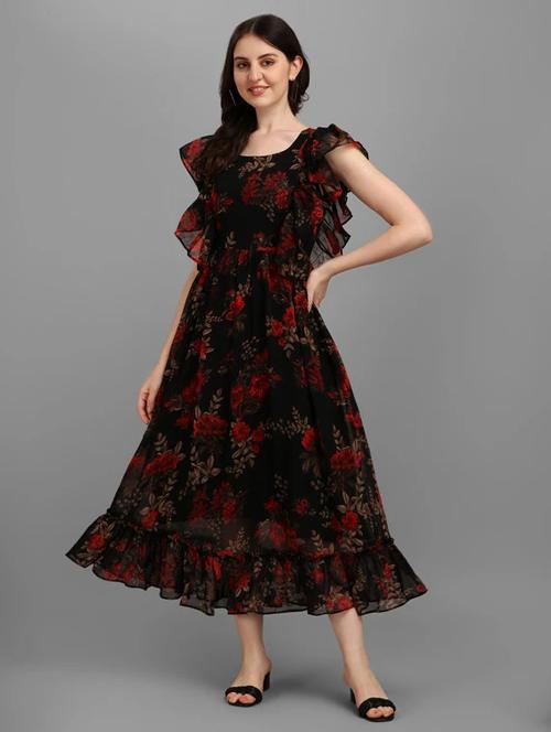 women's tiered dress floral dress - 18527323 - Standard Image - 0
