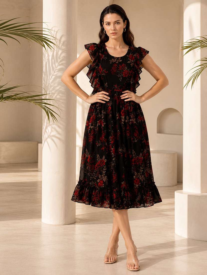 women's tiered dress floral dress - 18527323 -  Standard Image - 2