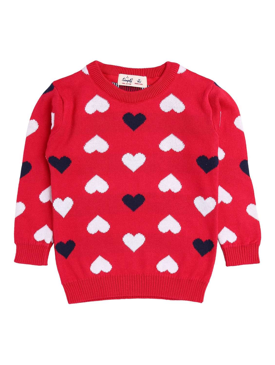 boys crew neck printed sweater