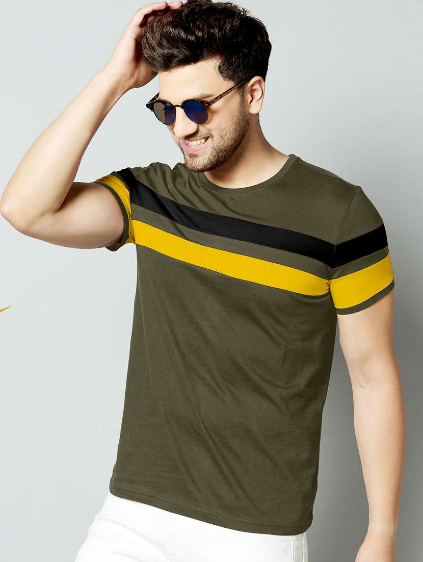 round neck cut & sew t-shirt