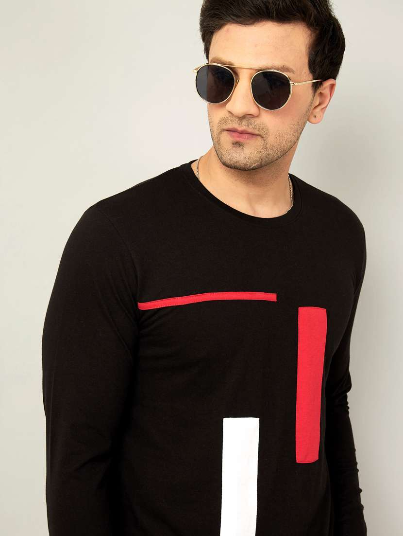 crew neck cut and sew t-shirt - 18528764 - Standard Image - 2