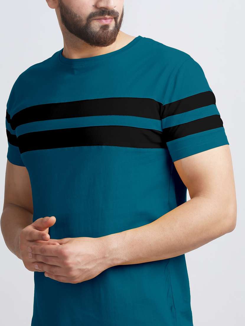 crew neck cut and sew t-shirt - 18528782 -  Standard Image - 2