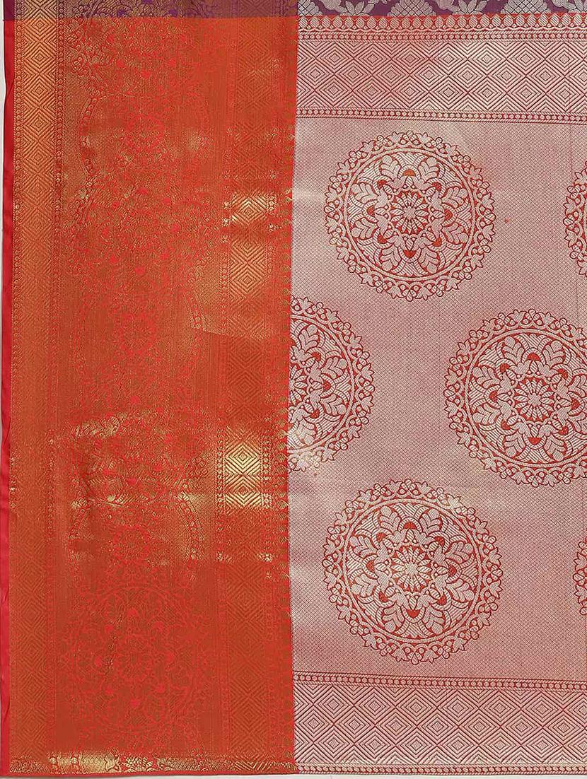 women's self design purple colored saree - 18528855 - Standard Image - 2