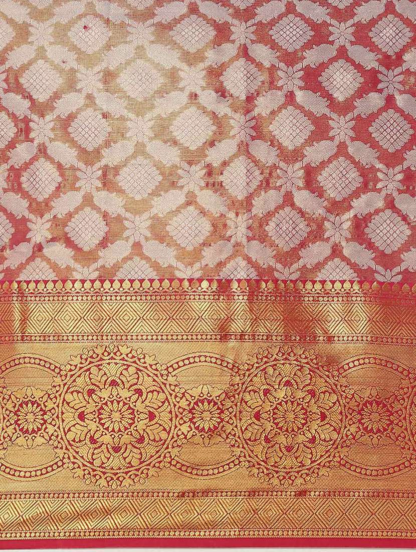 women's self design orange colored saree - 18528858 -  Standard Image - 2