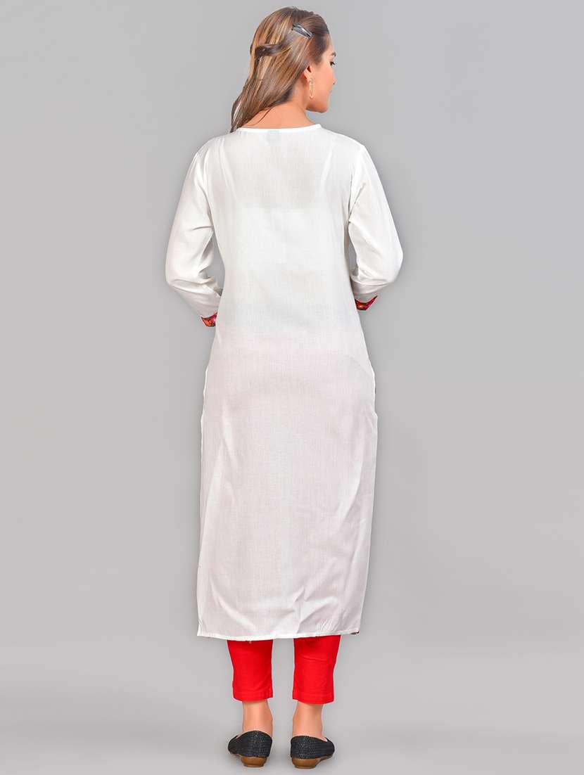 women's straight kurta - 18529019 -  Standard Image - 2