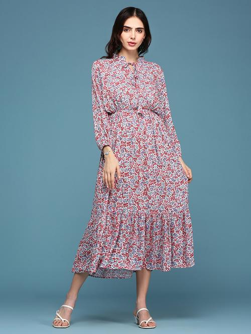 women's tiered dress floral dress - 18530383 - Standard Image - 0