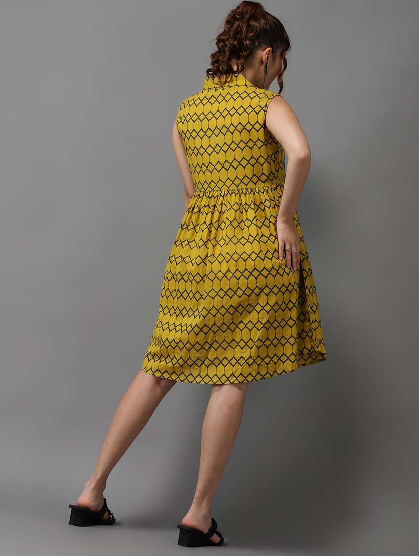 women's shirt geometric dress - 18530386 - Standard Image - 2