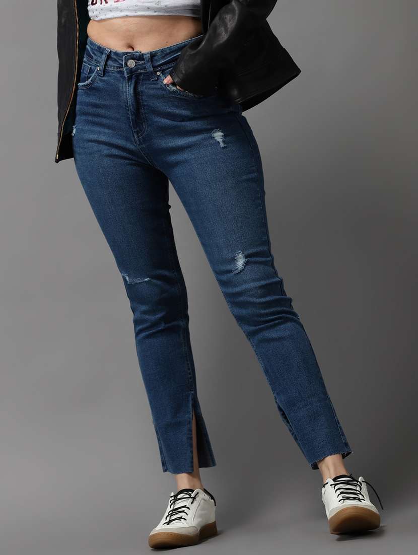women's distress slim fit jeans - 18531072 -  Standard Image - 2