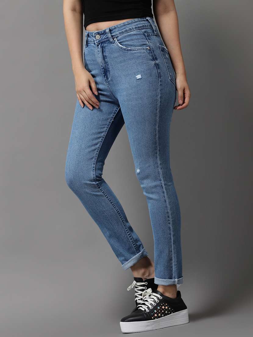 women's distress slim fit jeans - 18531077 -  Standard Image - 2