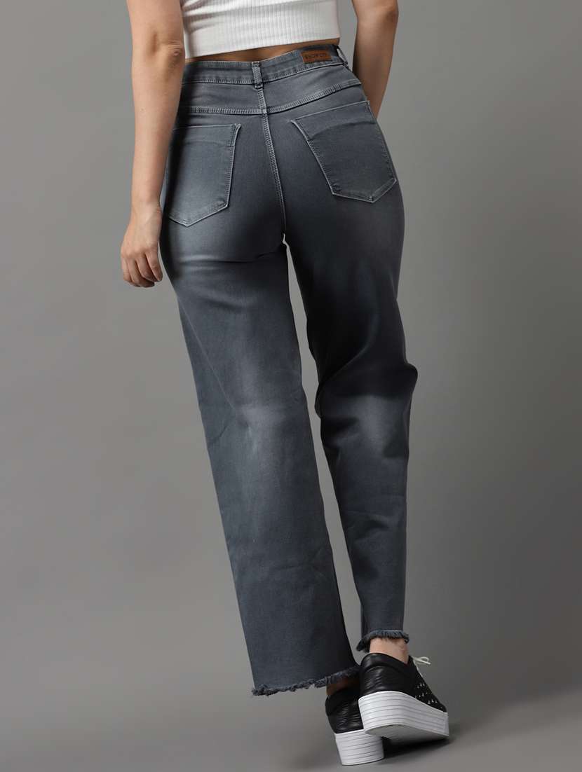 women's plain straight fit jeans - 18531091 -  Standard Image - 2
