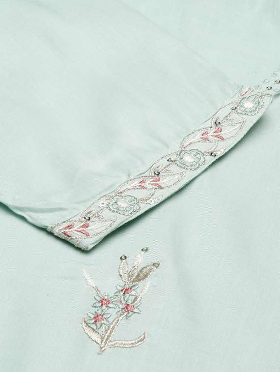 embroidered kurta pant set with dupatta - 18532045 -  Standard Image - 7