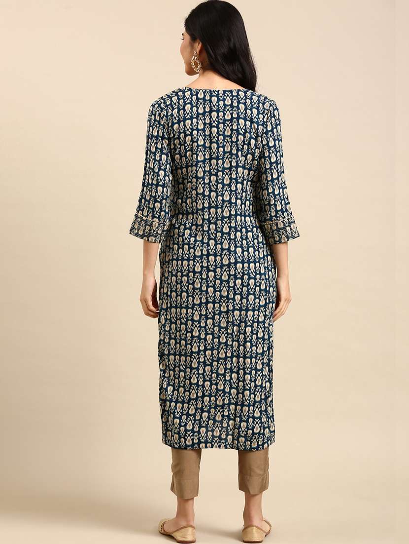women's straight kurta - 18532084 -  Standard Image - 2